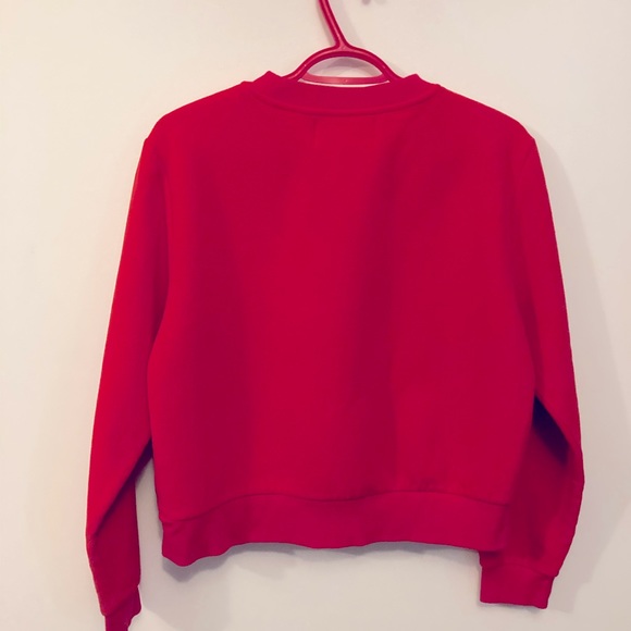 Bright Red Calvin Klein Long Sleeve Fleece - Picture 3 of 5